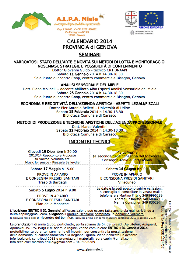 incontri a Genova e Carasco