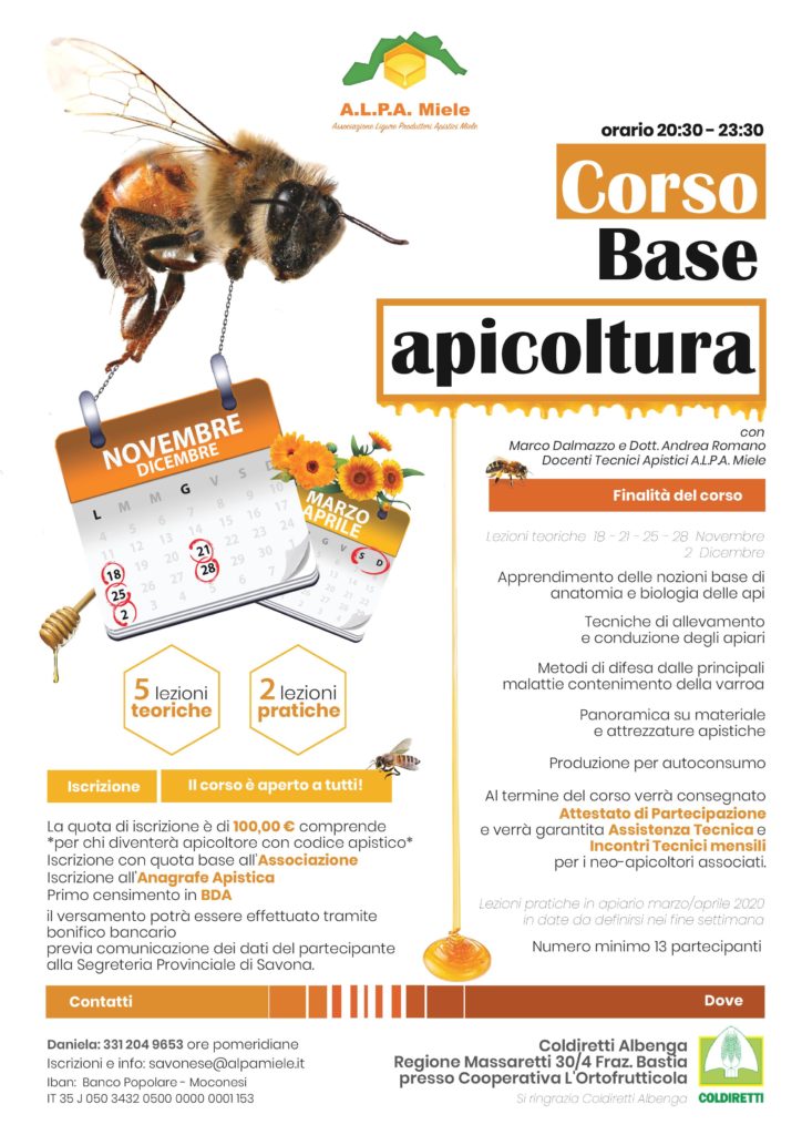 corso base apicoltura albenga 2019-20
